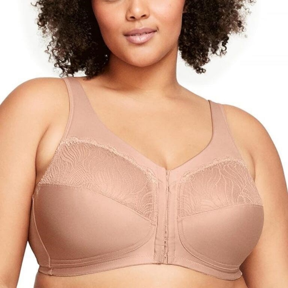 Glamorise Womens MagicLift Natural Shape Bra Wirefree   46D  NWOB